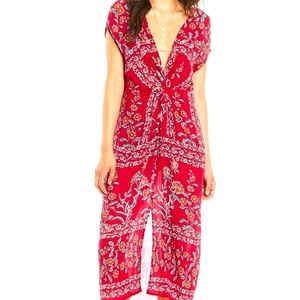 PATRONS OF PEACE pink floral maxi dress sz medium